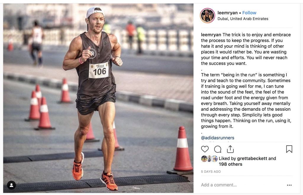 Lee Ryan Dubai marathon